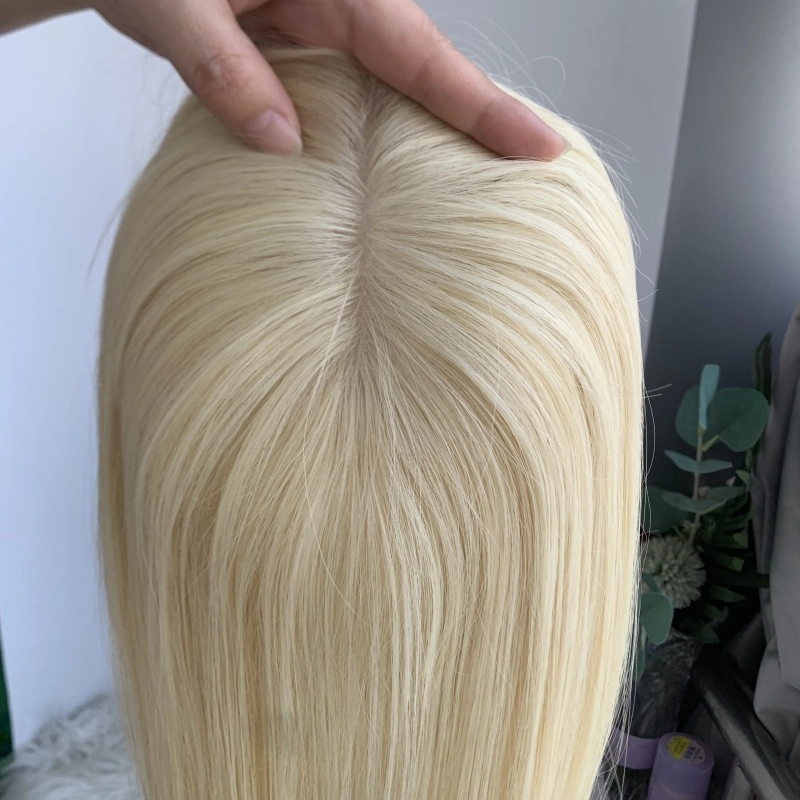 Emeda soft Silk base topper with lace back top quality virgin human hair yr75